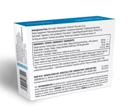 ANDROPHARMA PENIS - SUPPLÉMENT D''AGRANDISSEMENT DU PÉNIS