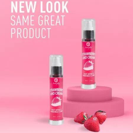 SECRETPLAY - LUBRIFIANT 2-1 EFFET CHALEUR FRAISE & CRÈME 50 ML