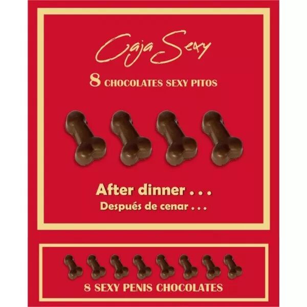 DIABLO PICANTE - BO�TE DE 8 CHOCOLATS EN FORME DE P�NIS