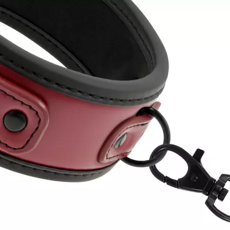 FETISH SUBMISSIVE DARK ROOM - COLLIER CHAÎNE DOUBLURE EN NÉOPRÈNE