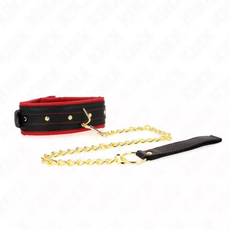 KINK - COLLIER AVEC LAISSE EN TISSU UNI AJUSTABLE 33-48 CM X 5,7 CM