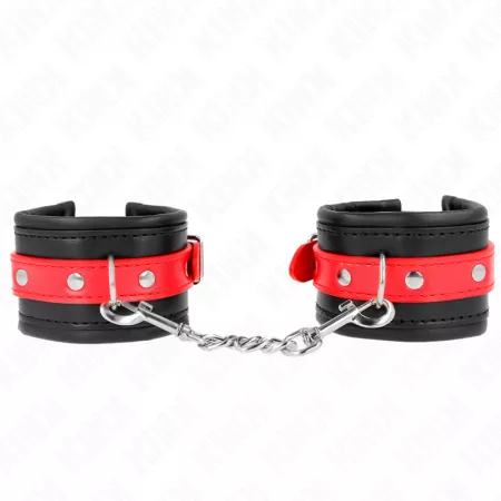 KINK - APPUI-POIGNETS NOIR AVEC CEINTURE ROUGE AJUSTABLE 17-28 CM X 6 CM