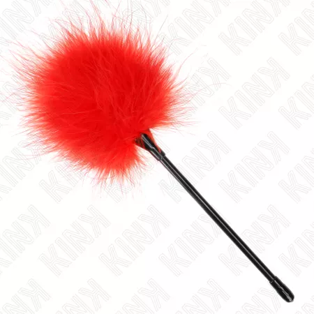 KINK - PLUMES TICKLE ROUGES UTILISÉES POUR LE KIT BONDAGE 27 CM