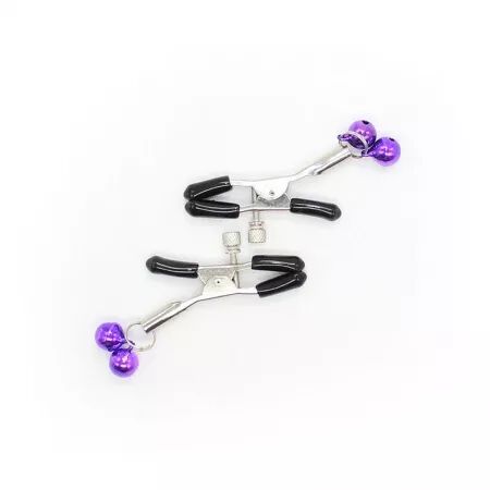 OHMAMA FETISH - Pinces à tétons AVEC CLOCHE LILAS