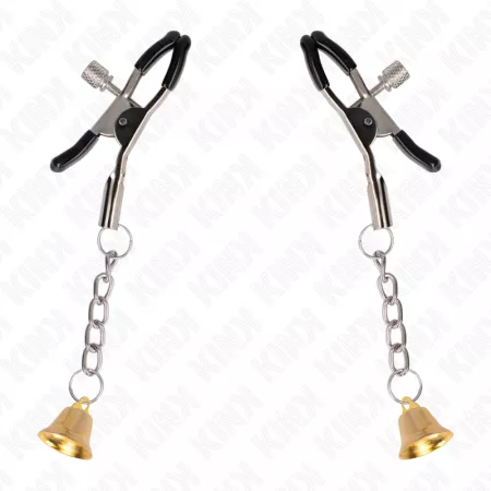 KINK - PINCES À TÉLÉMON PENDENTIF CLOCHE OR 6 CM