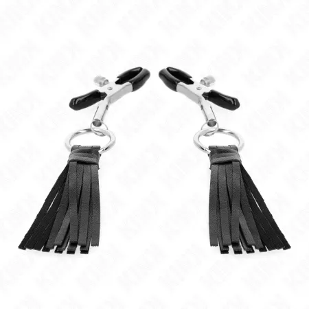 KINK - PINCES À TÉLÉMONS À PAMPONS EN CUIRETTE 6 CM