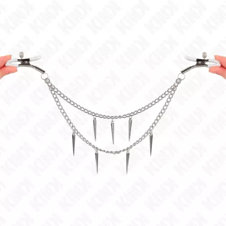 KINK - PINCES À METELIER AVEC CHAÎNES À POINTES 30 CM