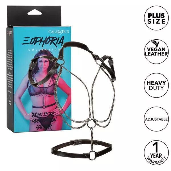 CALEXOTICS - EUPHORIA HARNAIS LICOL MULTICHA�NES PREMIUM GRANDE TAILLE