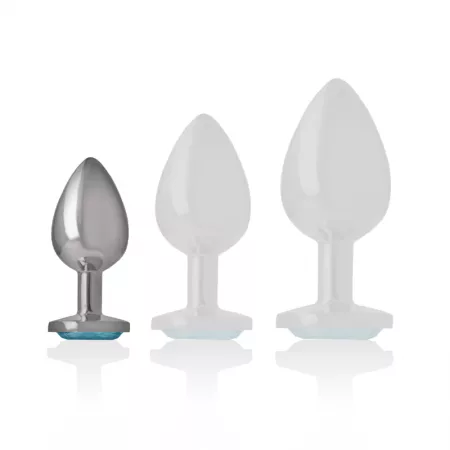 INTENSE - PLUG ANAL MÉTAL ALUMINIUM COEUR BLEU TAILLE S