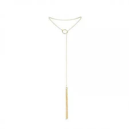 BIJOUX - MAGNIFIQUE COLLIER EN MÉTAL FRANGES DORÉES