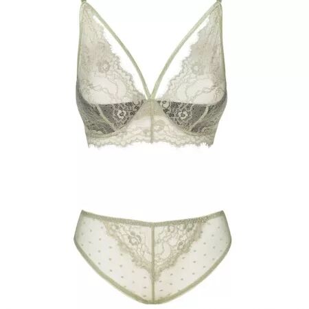 LIVCO CORSETTI FASHION - PINE LC 90667 SOUTIEN-GORGE + CULOTTE KAKI
