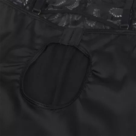 SUBBLIME - BABYDOLL AVEC POITRINE IMPRIMÉ FLEURI NOIR S/M
