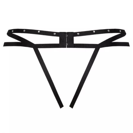 LIVCO CORSETTI FASHION - STRING NOMADE SANS CROTCHLESS NOIR