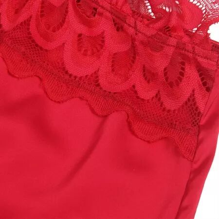 SUBBLIME - BABYDOLL EN SATIN AVEC DENTELLE ROUGE S/M