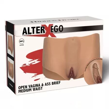 HIDDEN DESIRE - ALTER EGO VAGIN OUVERT ET CUL SLIP TAILLE MOYENNE CHAIR