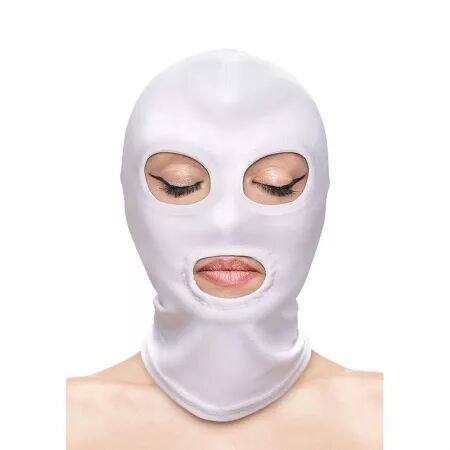 NS NOVELTIES - FETISH & FASHION CAGOULE YEUX ET BOUCHE NYLON BLANC