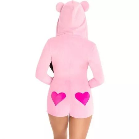 LEG AVENUE - BODY VELOURS OURS EN TEDDY ROSE M