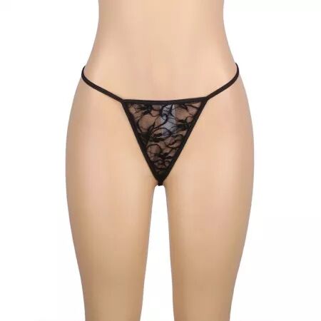 SUBBLIME - 954185 BABYDOLL EN DENTELLE À BRETELLES RÉGLABLES NOIRE S/M