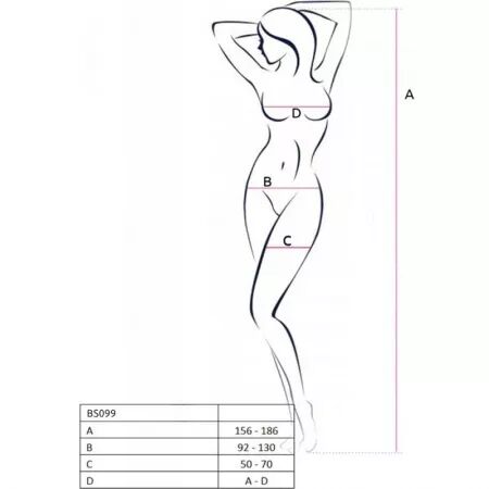 PASSION - BS099 BODYSTOCKING NOIR TAILLE UNIQUE
