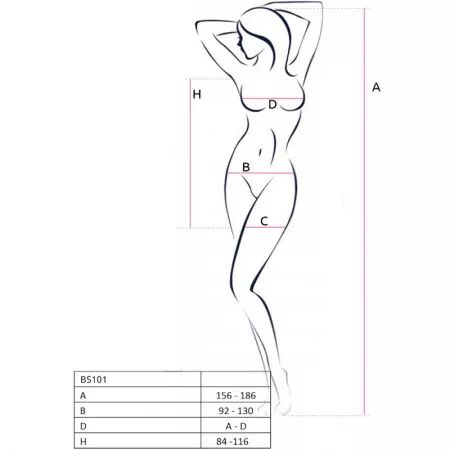 PASSION - BS101 BODYSTOCKING NOIR TAILLE UNIQUE