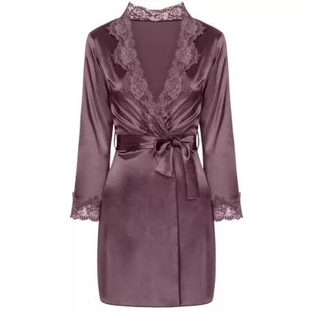 LIVCO CORSETTI FASHION - JACQUELINE LC 90249 ROBE DE CHAMBRE + CHEMISE + CULOTTE VIOLET L/XL