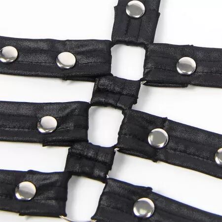 SUBBLIME - 954406 ROBE BONDAGE EN CUIR NOIR S/M