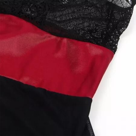 SUBBLIME - 954437 ROBE BONDAGE EN DENTELLE NOIRE L/XL