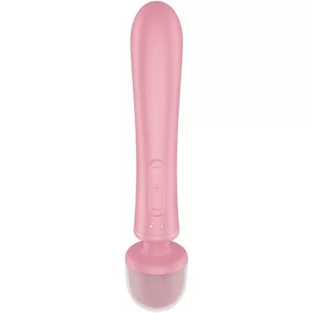 SATISFYER - MASSEUR VIBRATEUR LAPIN TRIPLE LOVER ROSE