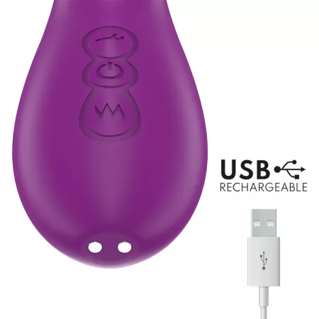 INTENSE - ATENEO VIBRATEUR MULTIFONCTION RECHARGEABLE 7 VIBRATIONS AVEC LANGUE OSCILLANTE ET SUCER VIOLET