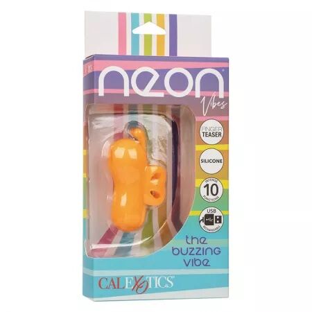 CALEXOTICS - NEON VIBES BUZZING VIBE LE STIMULATEUR DE DOIGTS 10 VIBRATIONS ORANGE