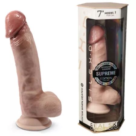 SILEXD - PÉNIS RÉALISTE EN SILICONE THERMOREACTIF DE QUALITÉ SUPÉRIEURE 17,8 CM