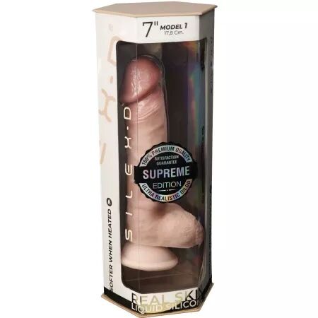 SILEXD - PÉNIS RÉALISTE EN SILICONE THERMOREACTIF DE QUALITÉ SUPÉRIEURE 17,8 CM