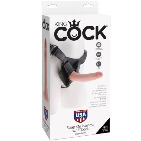 KING COCK - HARNAIS AVEC PÉNIS RÉALISTE 17,8 CM