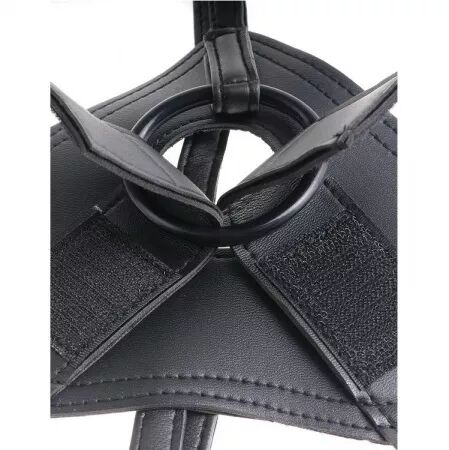 KING COCK - HARNAIS AVEC PÉNIS NOIR RÉALISTE 22,9 CM