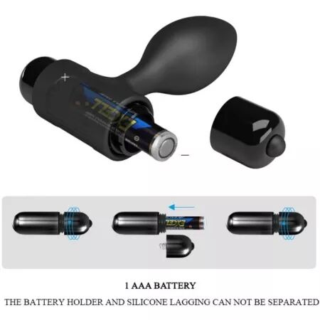 PRETTY LOVE - VIBRA BUTT 10 VIBRATIONS PLUG ANAL NOIR