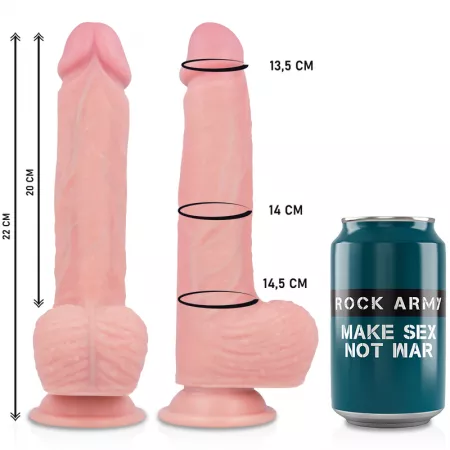 ROCKARMY - LIQUIDE SILICONE PREMIUM HAWK RÉALISTE 22 CM -O- 4.6 CM