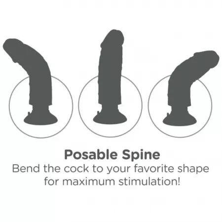 KING COCK - BITE VIBRANTE MARRON 15,24 CM
