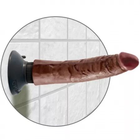 KING COCK - BITE VIBRANTE MARRON 17,78 CM
