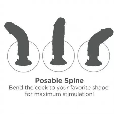 KING COCK - BITE VIBRANTE MARRON 17,78 CM