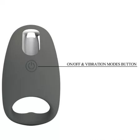 PRETTY LOVE - GEMMA ANNEAU VIBRATEUR AVEC MEMOIRE GRIS