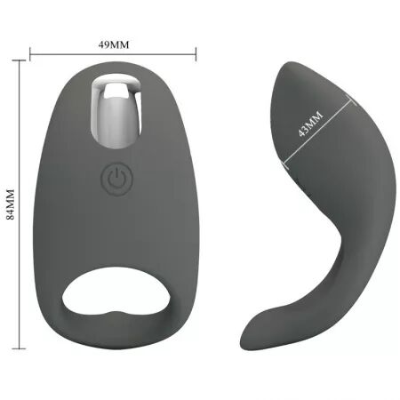 PRETTY LOVE - GEMMA ANNEAU VIBRATEUR AVEC MEMOIRE GRIS