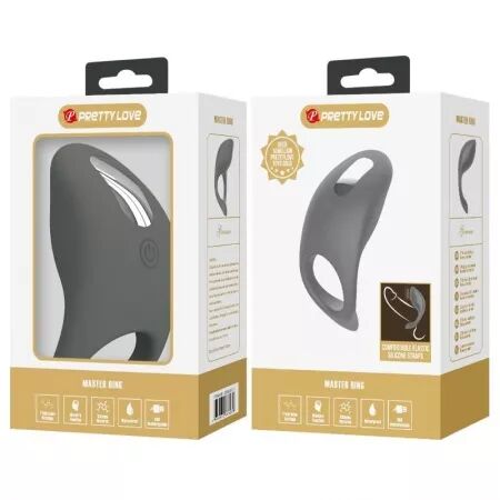 PRETTY LOVE - GEMMA ANNEAU VIBRATEUR AVEC MEMOIRE GRIS