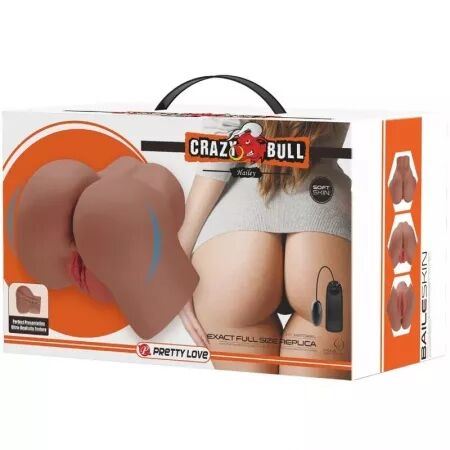 CRAZY BULL - HAILEY VIBRATEUR FESSES AVEC VAGIN ET ANUS RÉALISTES MULATTO CONTRÔLE À DISTANCE