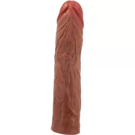 PRETTY LOVE - MANCHON DE PÉNIS DEREK AVEC EXTENSION DE 7,6 CM MULÂTRE