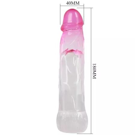 PRETTY LOVE - GAINE D'AGRANDISSEMENT RÉALISTE NERON 6 CM POUR PÉNIS ROSE