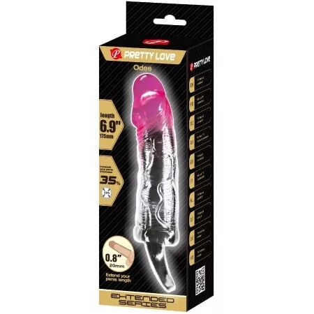 PRETTY LOVE - ODES GAINE D'AGRANDISSEMENT RÉALISTE DE 2 CM POUR PÉNIS ROSE