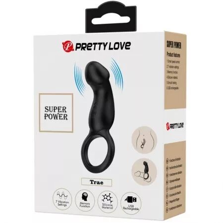 PRETTY LOVE - ANNEAU ANAL ET VIBRATEUR WARREN NOIR