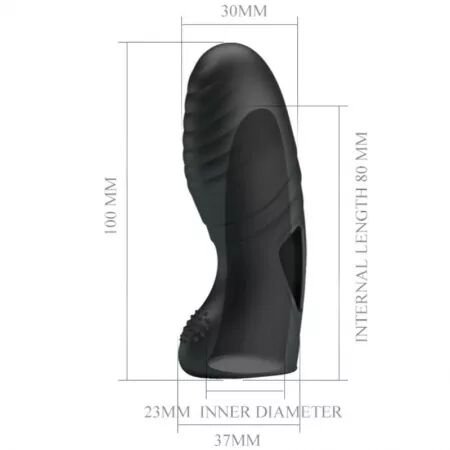 PRETTY LOVE - ALAN VIBRATEUR DE DOIGTS EN SILICONE NOIR