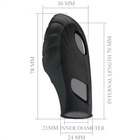 PRETTY LOVE - VIBRATEUR DE DOIGT EN SILICONE LICH NOIR