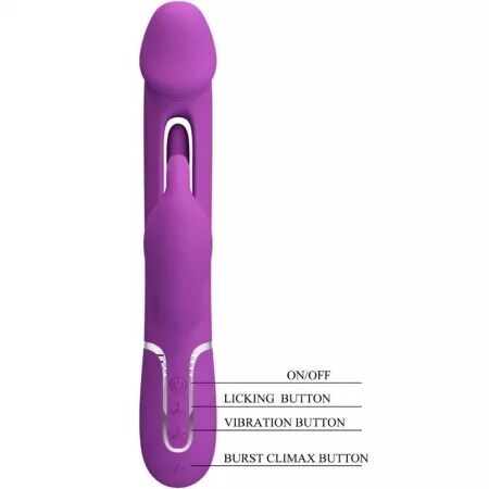 PRETTY LOVE - KAMPAS VIBRATEUR LAPIN MULTIFONCTION 3 EN 1 VIOLET